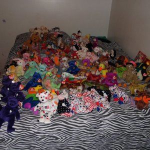 100+ TY Beanie Babies,Beanie Buddy,McDonald Beanie Babies